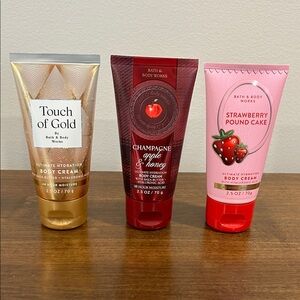 Bath & Body Works 3 Travel Sized Body Cremes 2.5 oz
